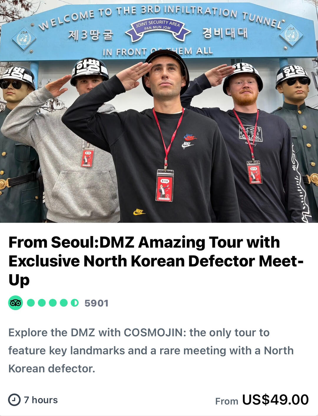 From Seoul:DMZ Amazing Tour with Exclusive North Korean Defector Meet-Up From Seoul:DMZ Amazing Tour with Exclusive North Korean Defector Meet-Up